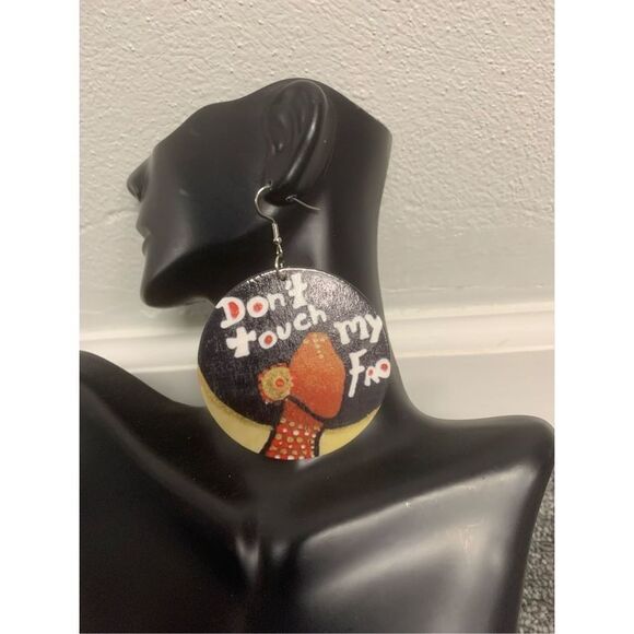 Afrocentric statement earrings  - Picture 1 of 3